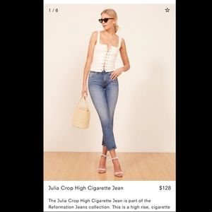 Reformation Julia crop high jeans